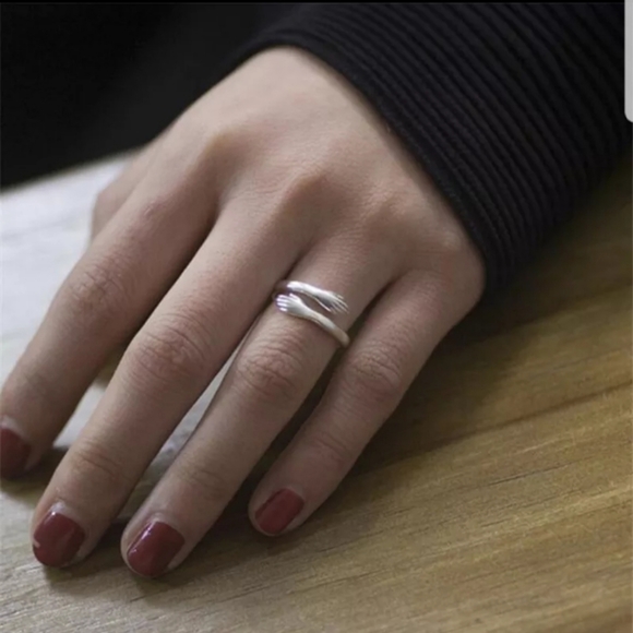 New creative 925 Sterling silver hug hand peace - Picture 3 of 4